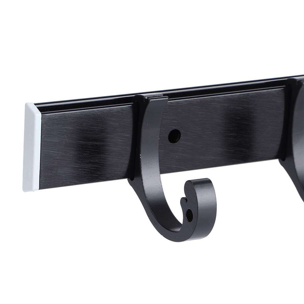01 Heavy Duty Aluminum Towel Hook Rack - Space Saving Bathroom Towel Hanger for Toilet, Shower & Spa - Rustproof & Durable Wall Mount Organizer