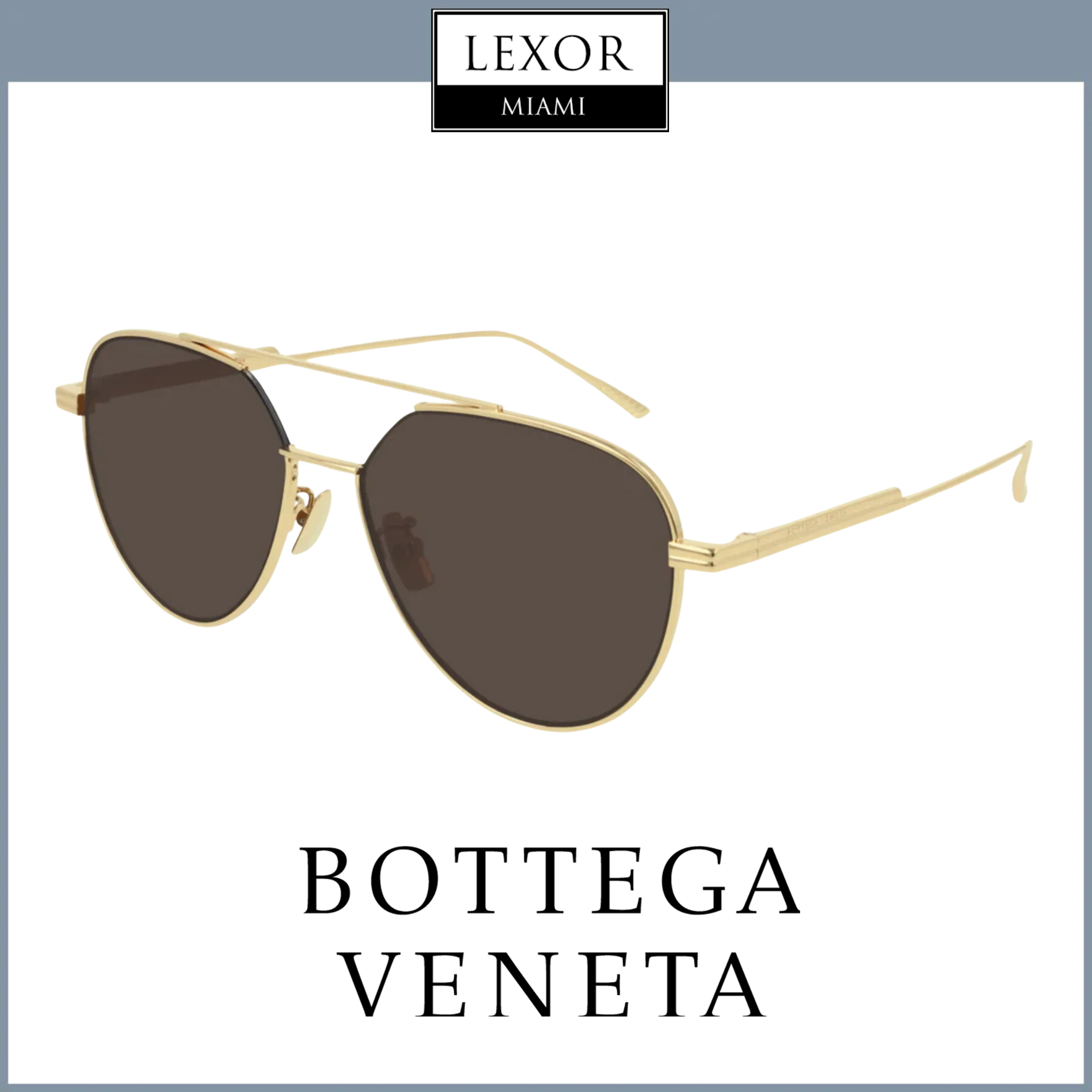 Bottega Veneta BV1013SK 003 57mm Unisex Sunglasses - UV Protection, Polarized Lenses for Men & Women - Perfect for Driving, Beach & Outdoor Activities
