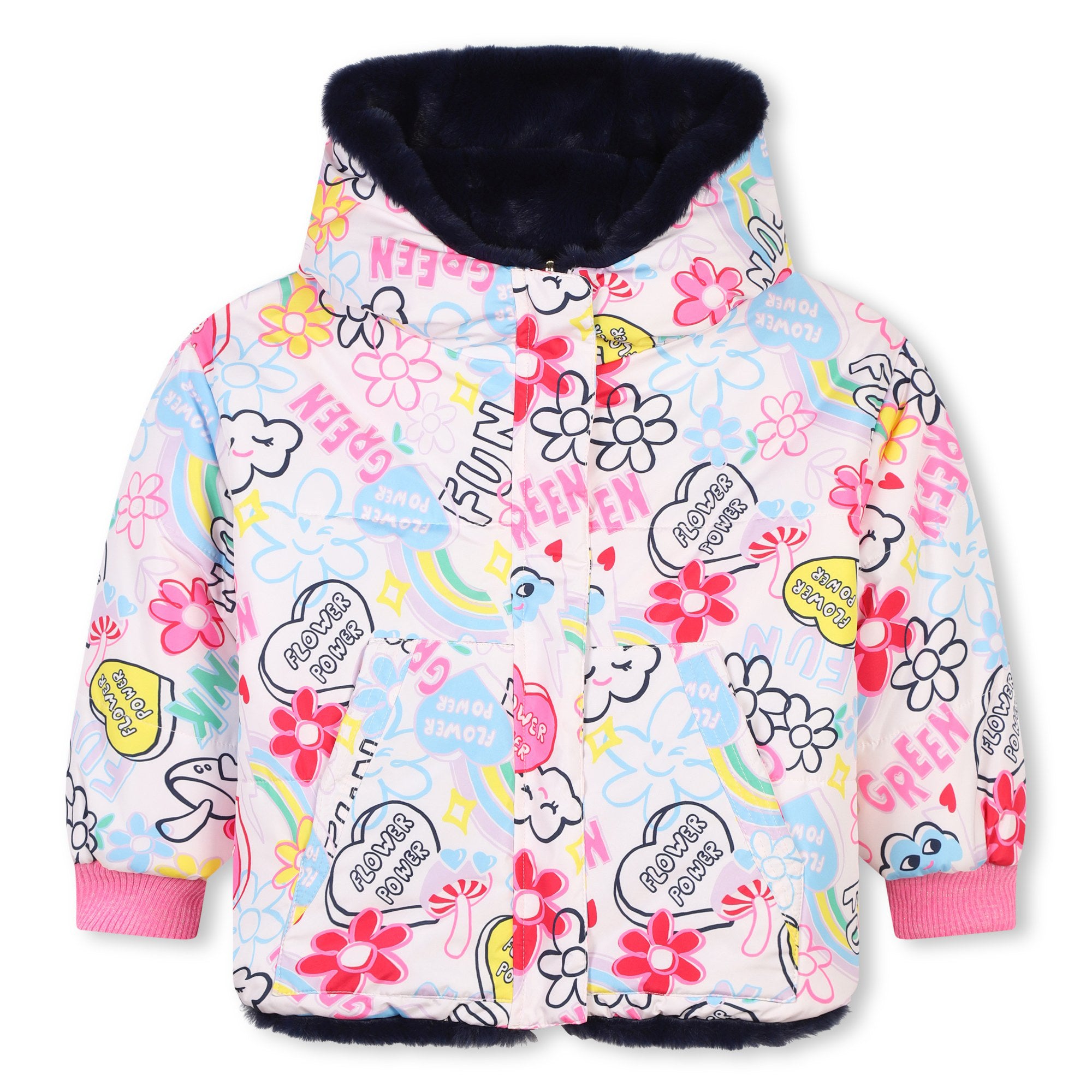 Billieblush Reversible Puffer Jacket for Women - Lightweight Winter Coat, Waterproof Windbreaker, Pink Outerwear | Perfect for Skiing, Hiking & Cold Weather Fashion