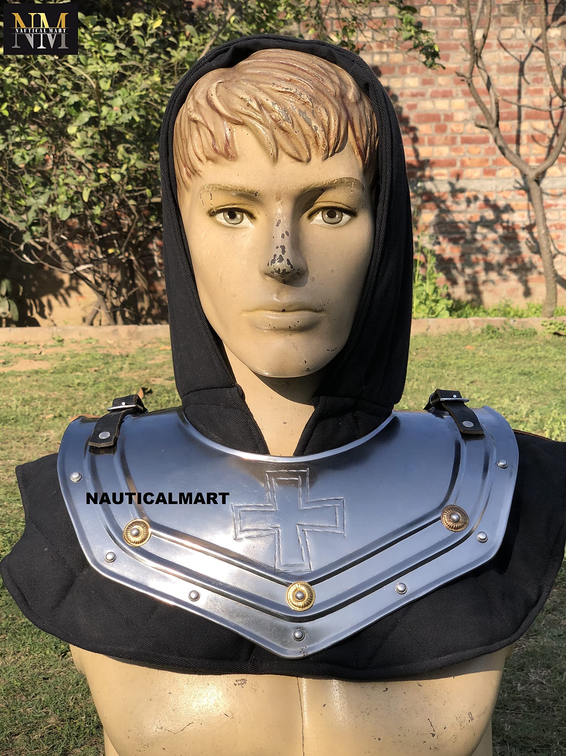 Medieval Iron Gorget Knight Armor - Greek Gothic Steel Plate Neck Protection for LARP, Cosplay & Historical Reenactment