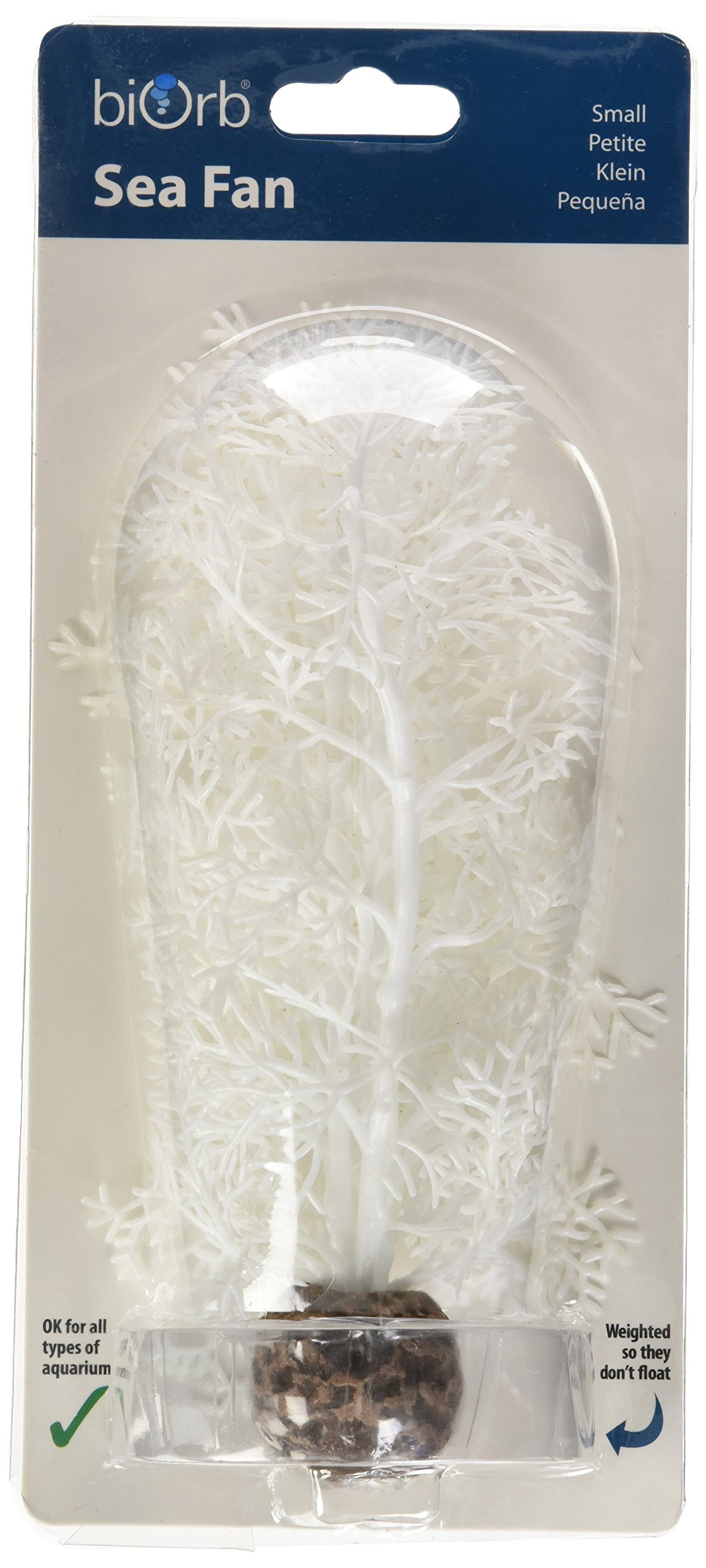 biOrb Sea Fan Small White - Artificial Coral Reef Decor for Saltwater Aquariums | Perfect for Marine Tank, Fish Tank, and Aquascaping | Enhances Underwater Habitat for Fish and Corals