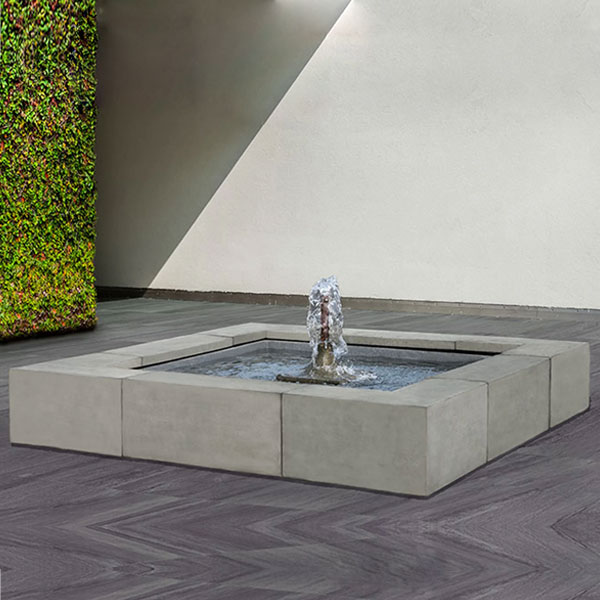 Concourse Fountain by Campania International - Elegant Outdoor Water Feature for Gardens, Patios, and Landscapes