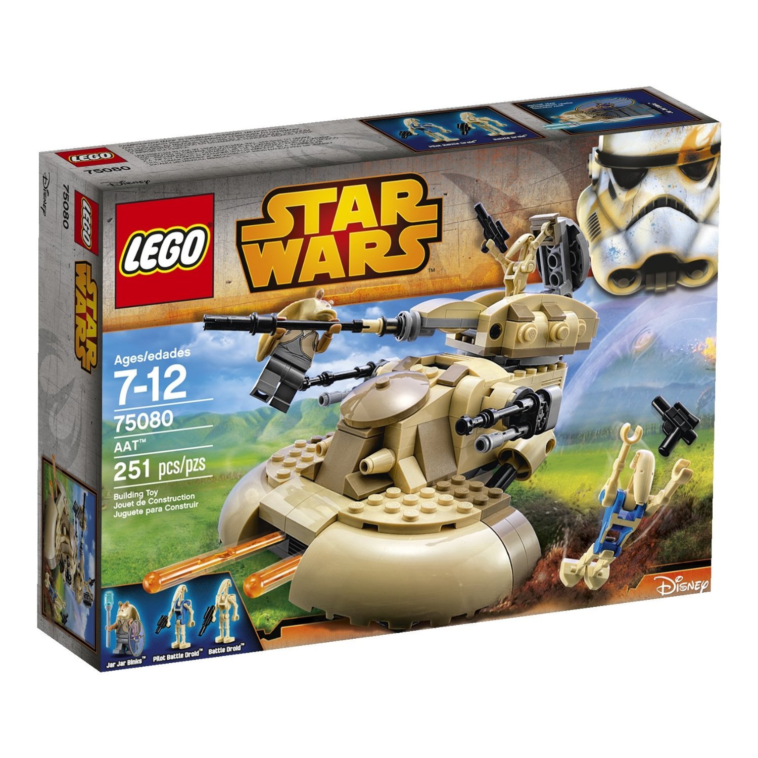 LEGO Star Wars 75080 AAT Building Toy Set - Republic Attack Craft with Minifigures for Kids & Collectors | Creative Play & Display for Star Wars Fans