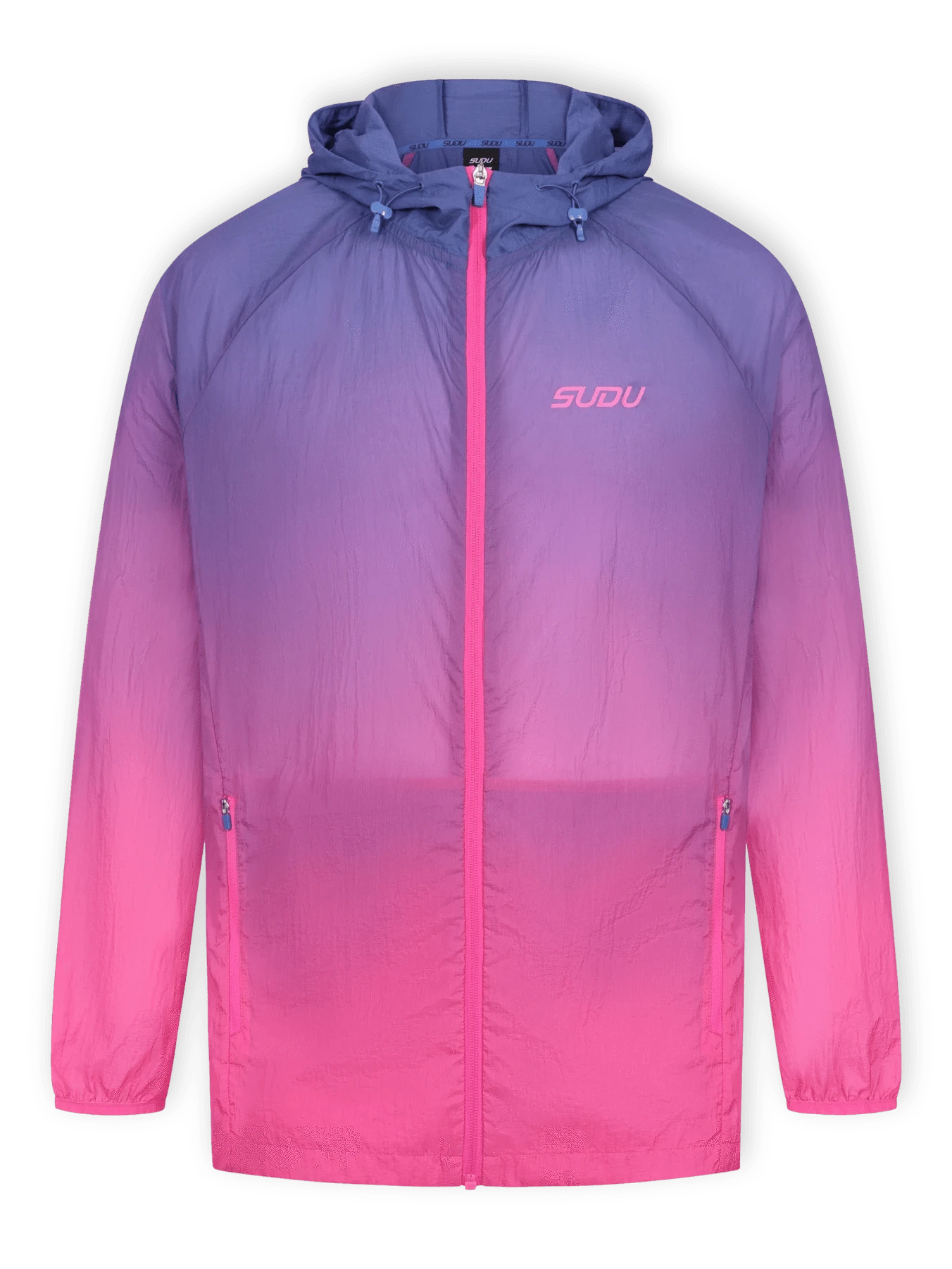 SPJ LS 01 Lightweight Waterproof Shower Jacket for Women - Quick Dry Raincoat (Blue/Pink) - Perfect for Bathing, Swimming, Beach & Outdoor Activities