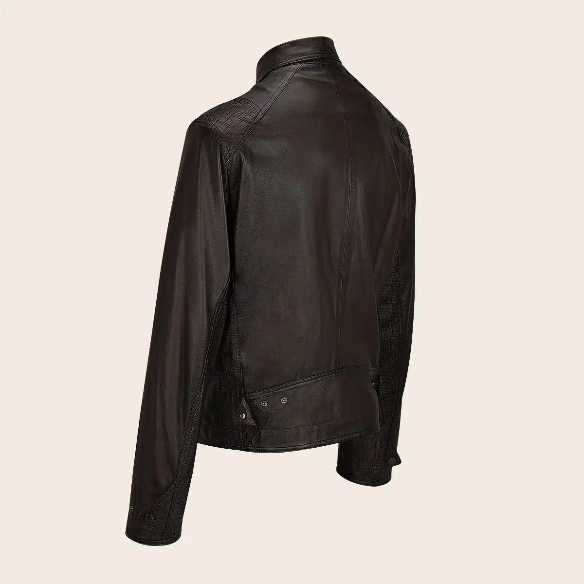 Men's Cuadra Black Casual Dress Leather Jacket - Stylish Blouson Fashion Outerwear for Night Out, Date & Office Wear