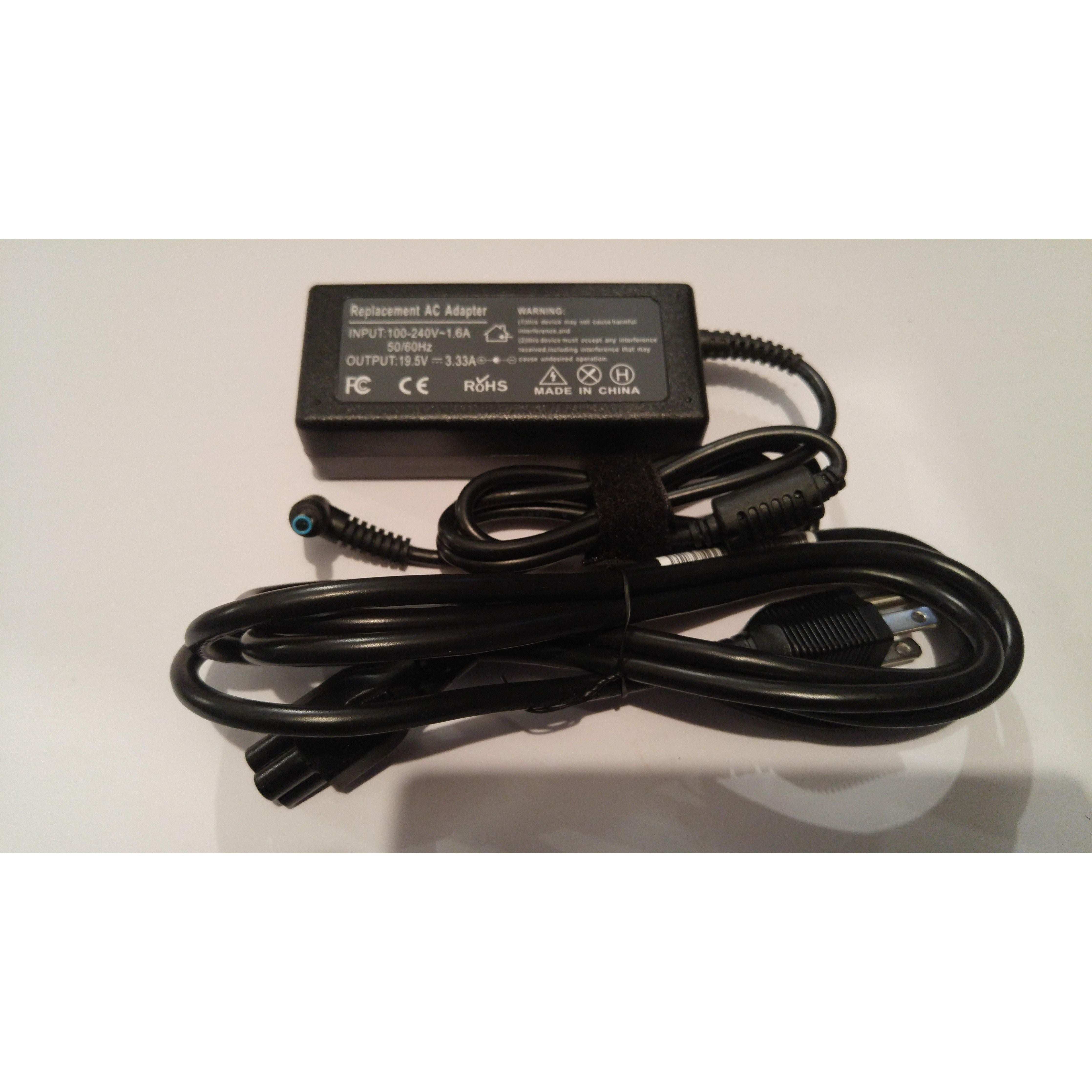HP 65W AC Adapter Charger with Blue Tip (Model 710412-001) for Pavilion Laptops - Perfect for Home, Office & Travel Use