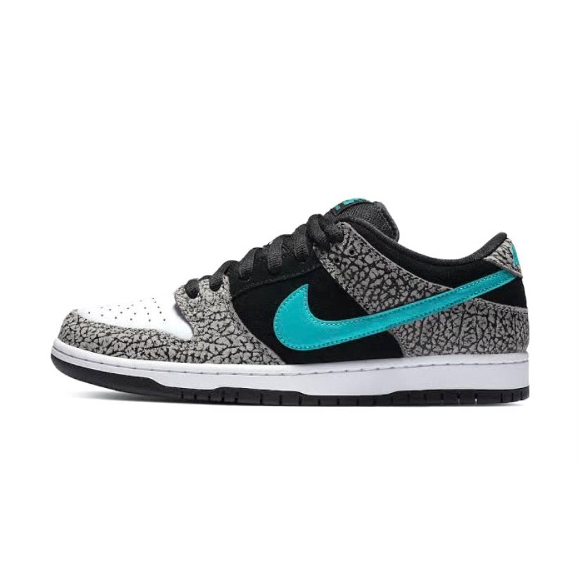 Nike SB Dunk Low Pro Sneakers - Medium Grey, Clear Jade & Black - Skateboarding & Casual Wear for Men & Women
