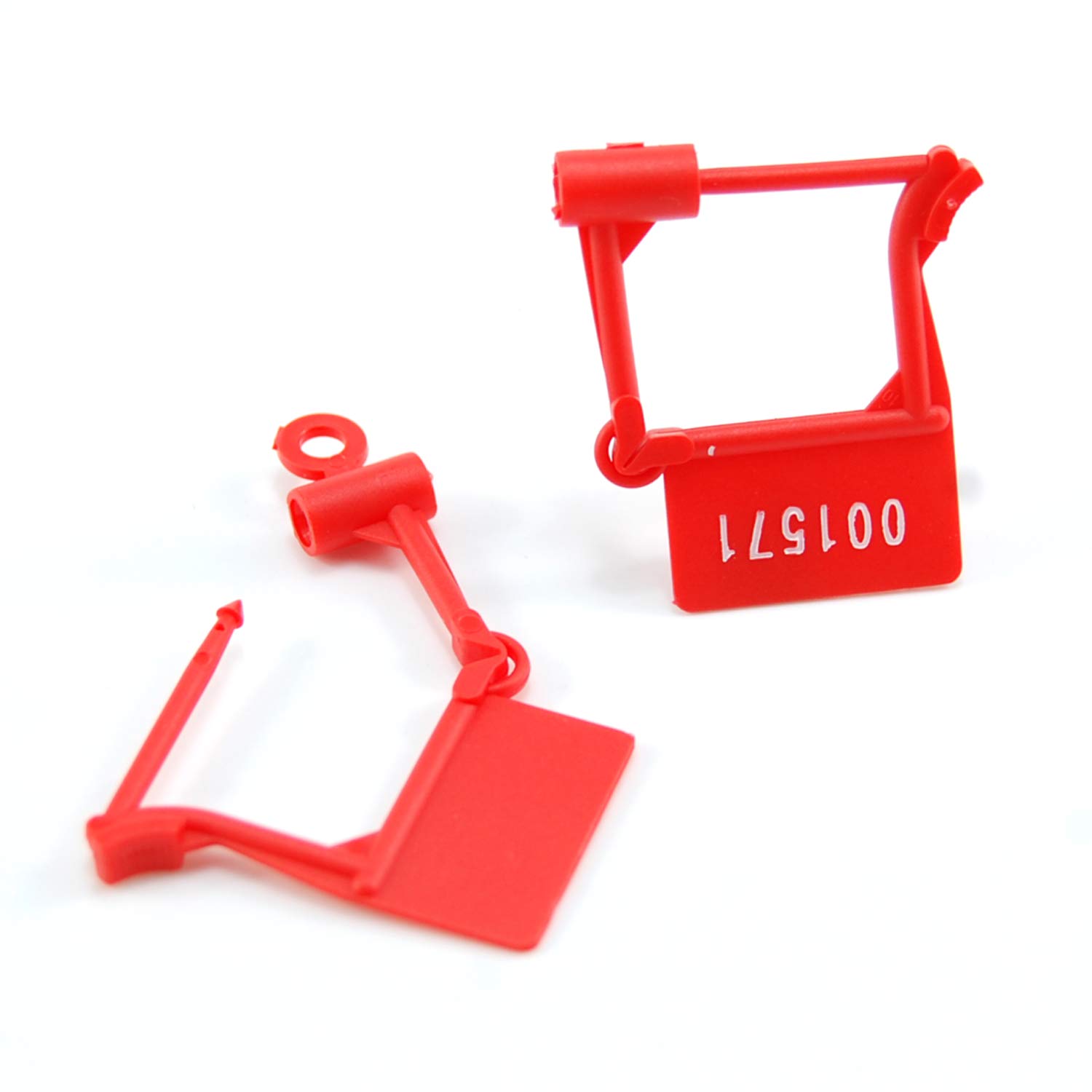 Tamper Proof Plastic Security Padlock Seals - Numbered Disposable Safety Locks for Luggage, Medical Supplies & Clothing (1000 PCS, Red) | Ideal for Hospitals, Warehouses & Travel Security