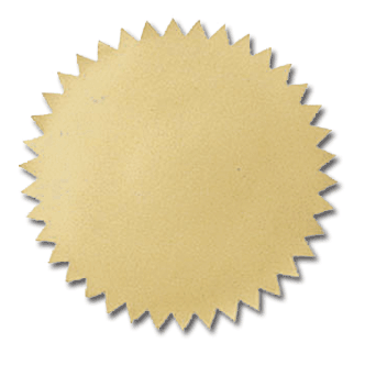 50 Gold Foil Seals for Certificates, Awards & Diplomas - Elegant Decorative Seals for Official Documents & Wedding Invitations