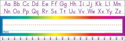 Personalized Alphabet Number Line Name Plates for Kids - Custom Name Tags for Classroom, Homeschool & Nursery Decor - Perfect for Learning, Organization & Room Decoration