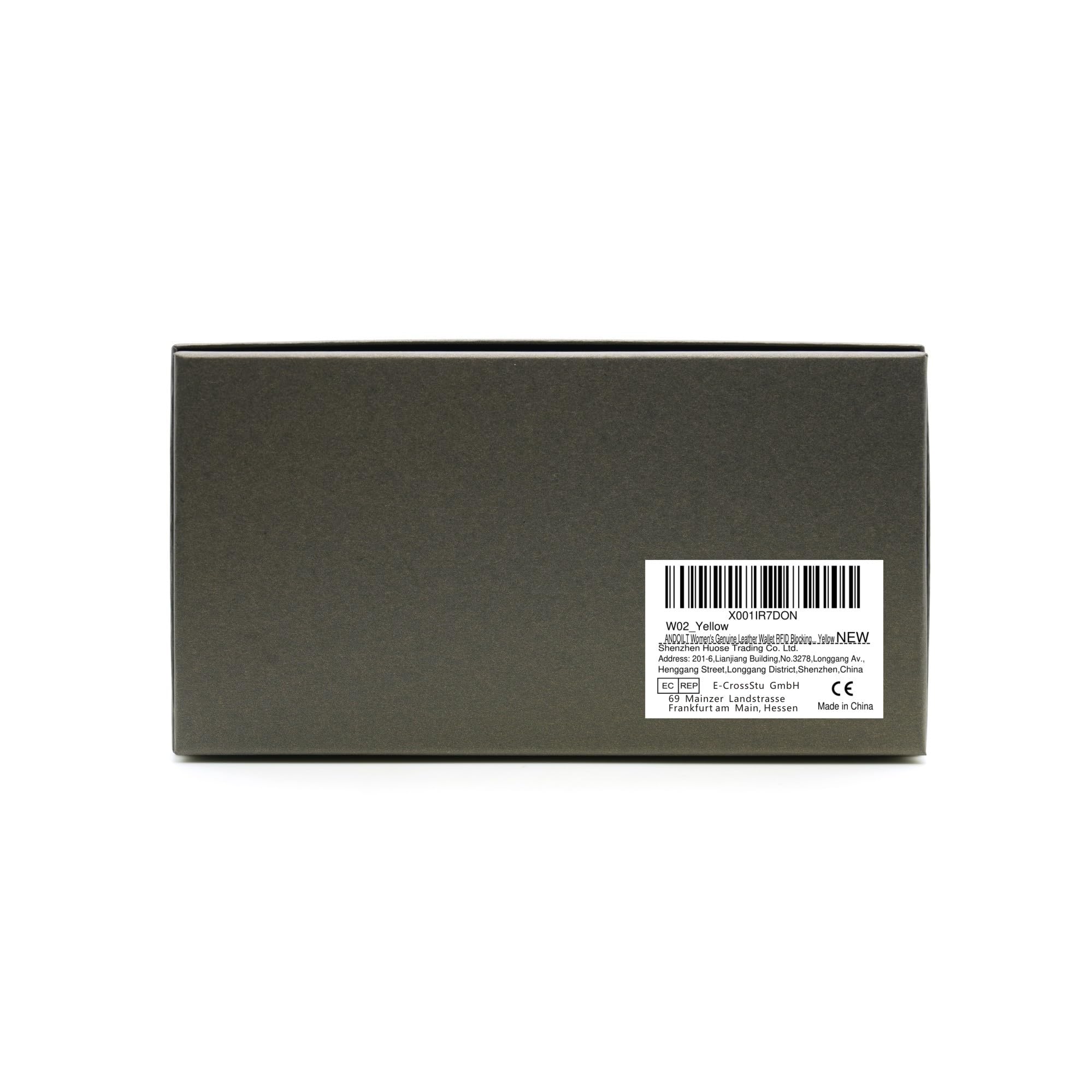 ANDOILT Women's Genuine Leather RFID Blocking Wallet - Slim Credit Card Holder with Zipper Coin Pocket & Phone Slot | Perfect for Travel, Shopping and Everyday Use