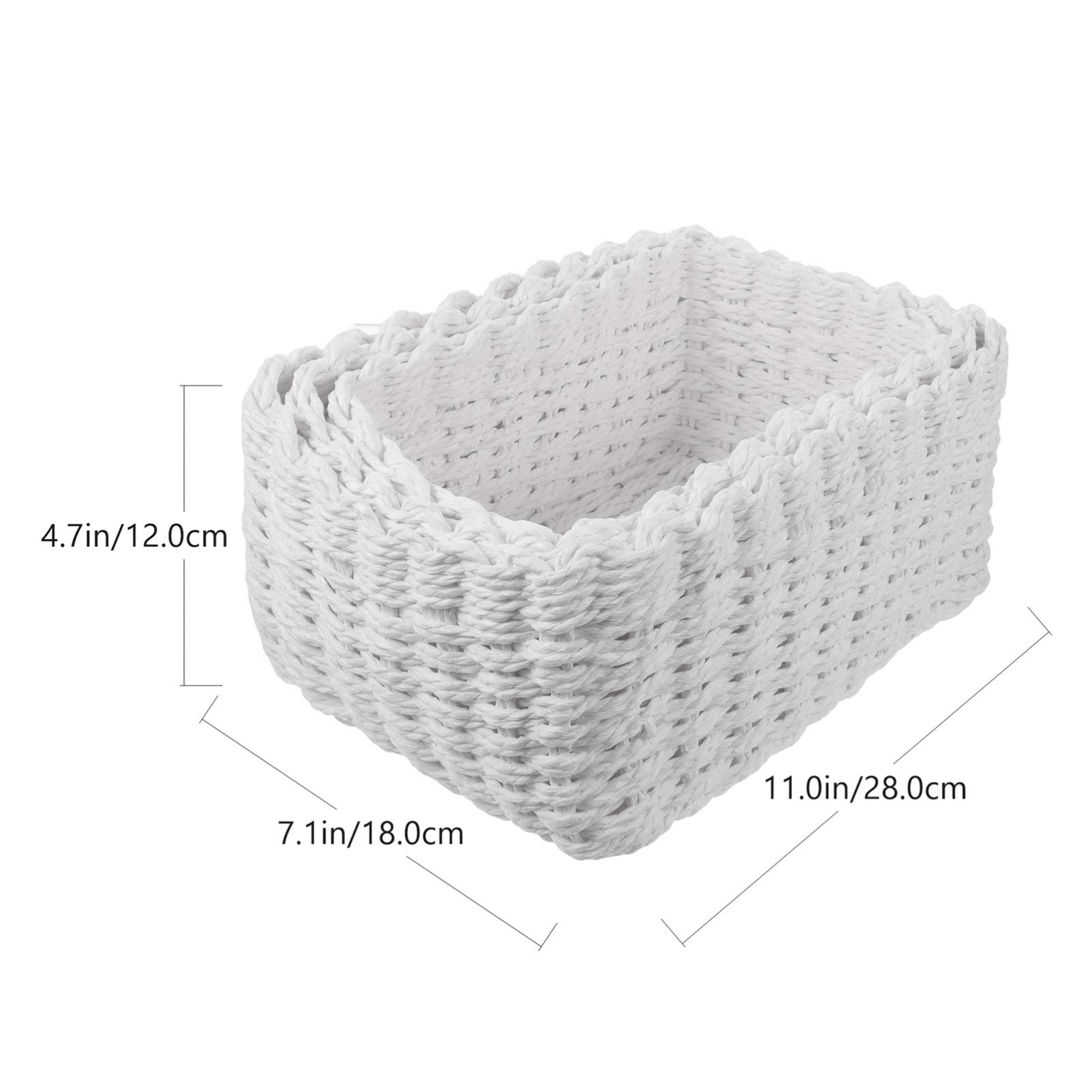 Hemoton 3-Piece Woven Seagrass Storage Baskets Set - Natural Rattan Organizing Bins for Home Decor, Bathroom, Bedroom & Office - Perfect for Cosmetic Storage, Towels, Blankets & Magazines