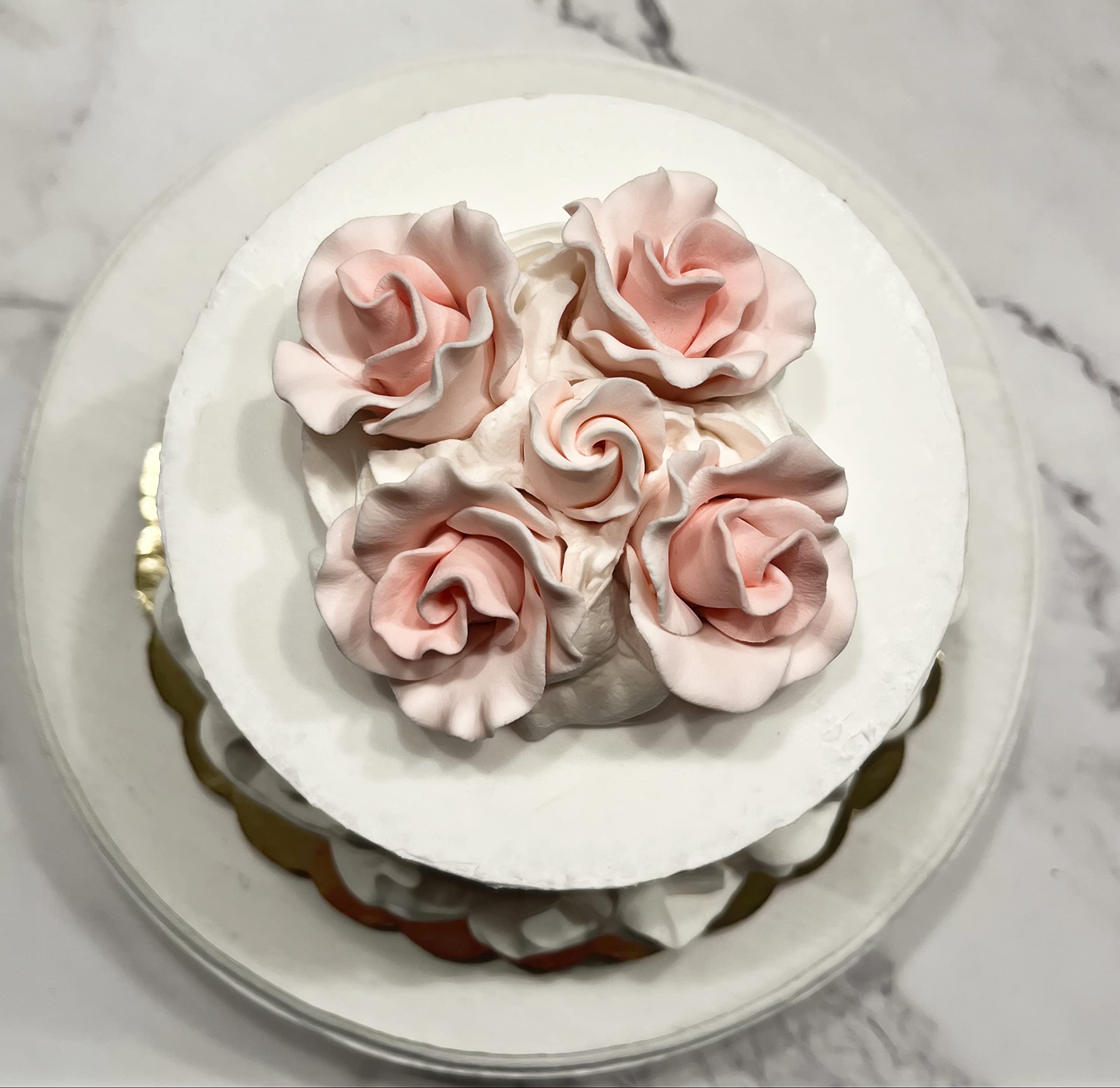 Realistic Fake Wedding Cake - Pink Artificial Cake Display for Decorations | Fake Cupcakes & Cake Toppers | Perfect for Wedding, Party & Dessert Table Displays