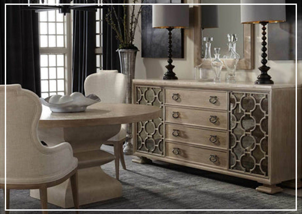 Bernhardt Santa Barbara 81.38'' Wide 4-Drawer Buffet with Solid Wood Top - Elegant Dining Room Storage Cabinet for Fine China & Entertaining