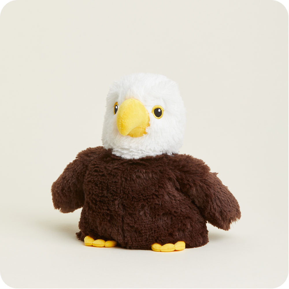 Weighted Heated Eagle Stuffed Animal - Warmies Plush Toy for Comfort & Relaxation - Perfect for Stress Relief, Anxiety, and Cold Weather Warmth