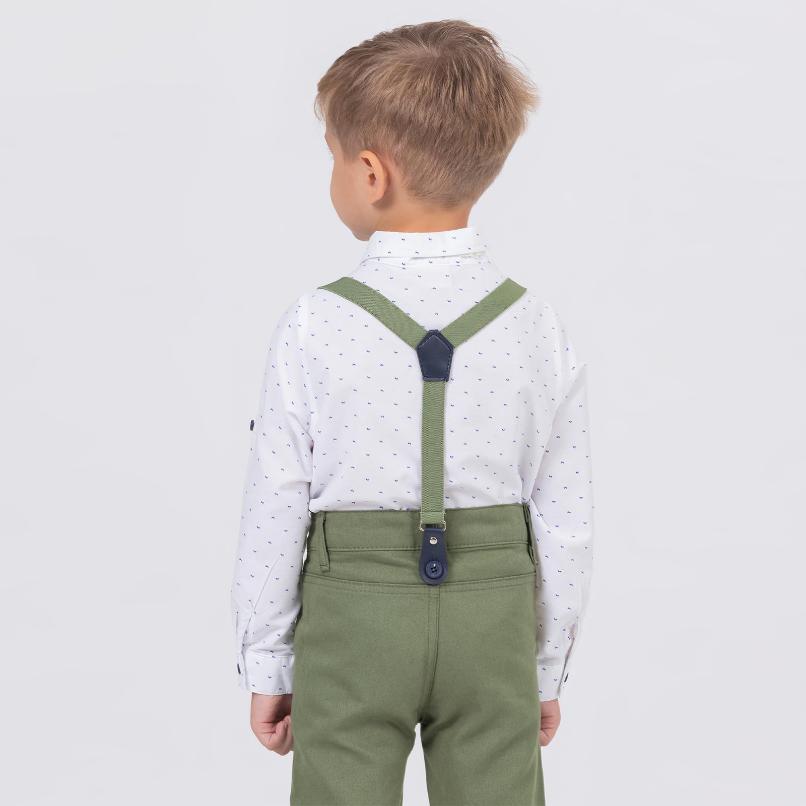 Toddler Boys Suit Set with Shirt, Pants & Bow Tie - Formal Outfit for Weddings & Parties