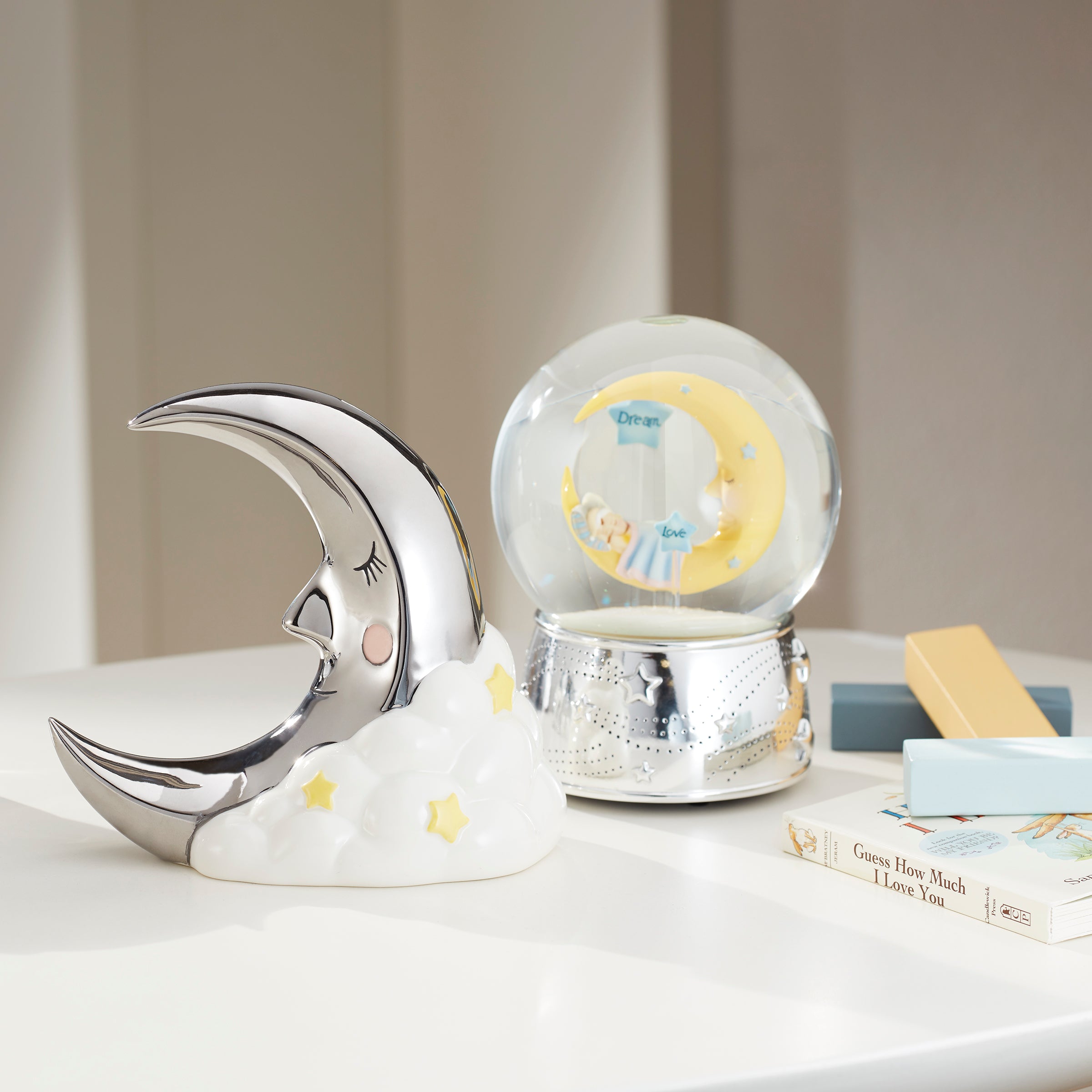 Sweet Dream Silverplate Musical Water Globe - Elegant Snow Globe with Music for Home Decor, Gifts & Collectibles | Perfect for Christmas, Weddings & Special Occasions