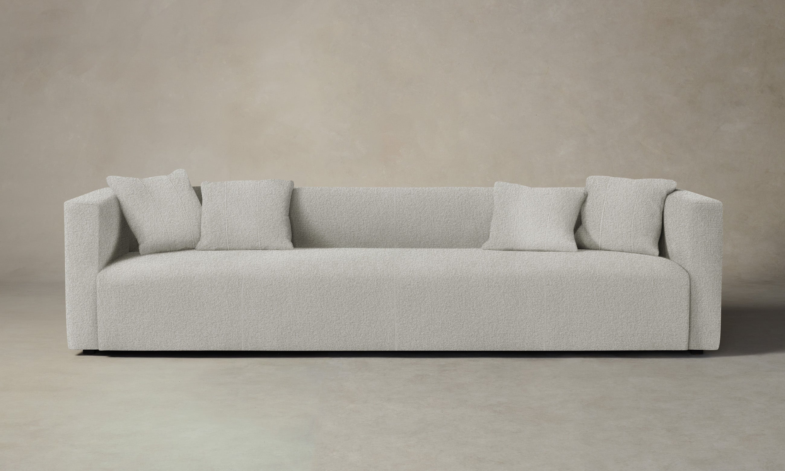 The Breuer Sofa - Premium Woolen Bouclé Cliff Upholstery | Modern Mid-Century Design for Living Room, Lounge & Office Spaces