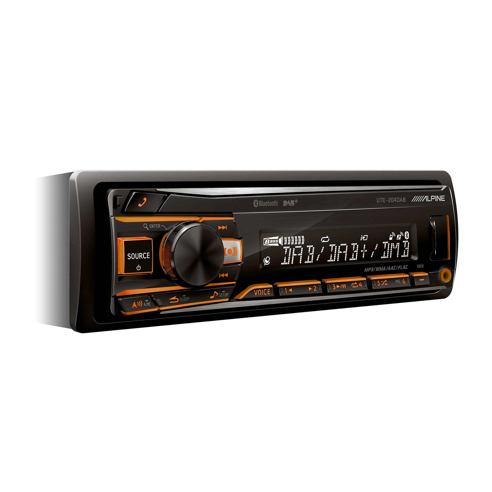 Alpine Electronics 1 Din Car Stereo with DAB Radio & Bluetooth - In-Car Entertainment for Music Streaming & Hands-Free Calling