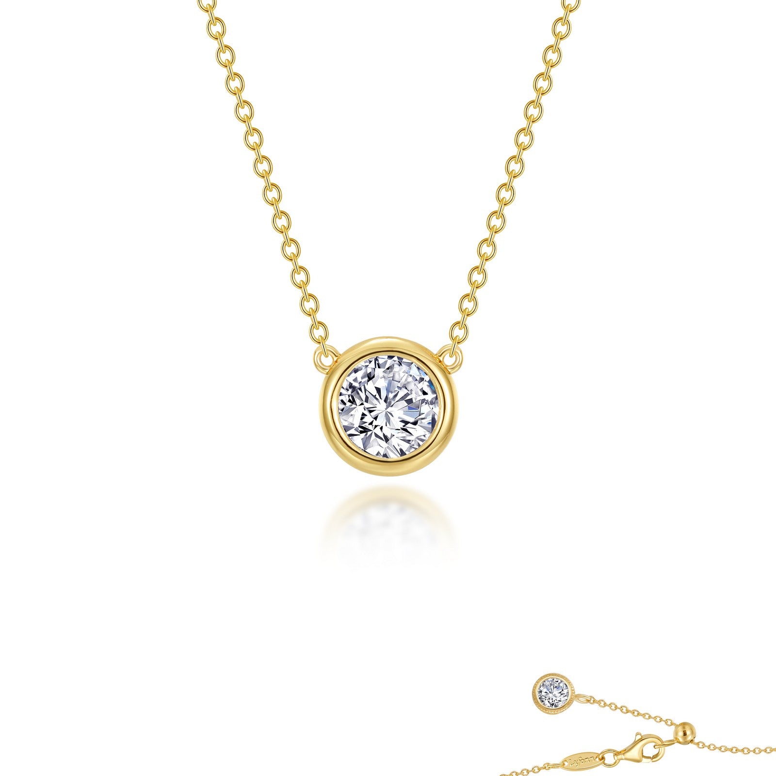 0.7 CTW Bezel Set Solitaire Necklace - Elegant Diamond Pendant for Women - Perfect for Weddings, Anniversaries & Special Occasions