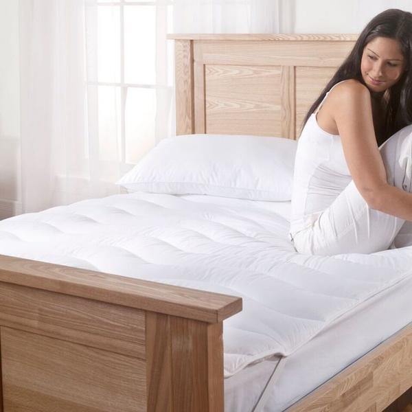 Premium Spundown Mattress Topper - Cooling & Breathable Mattress Enhancer for Better Sleep - Perfect for Bedroom, Guest Room, and Dorm Use