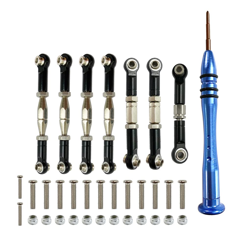 Upgraded Metal Tires & Swing Arm Kit for WLtoys 1:14 144001 RC Car - Blue | Durable Steering Cup & Rear Wheel Seat Combo | Perfect for Off-Road Racing & DIY RC Car Maintenance
