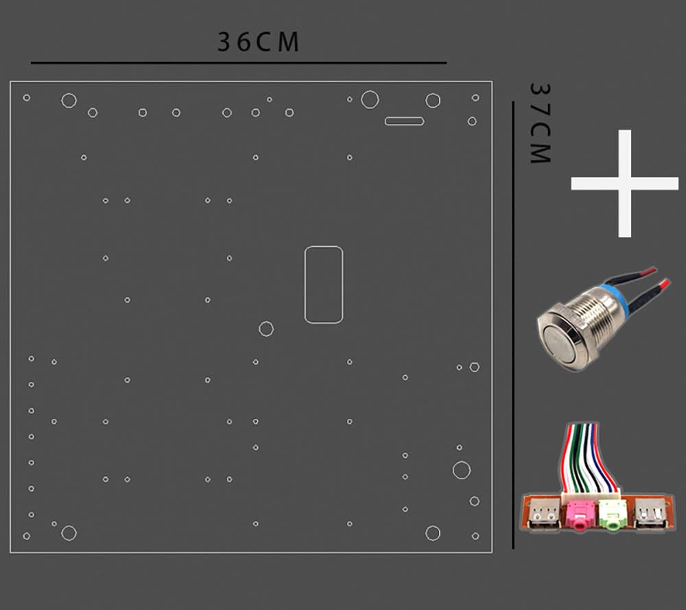 Acrylic Open Frame PC Case - ATX/MATX/ITX Motherboard Compatible DIY Computer Chassis with Metal Switch for Enhanced Heat Dissipation | Perfect for PC Builders, Test Benches & Gaming Rigs