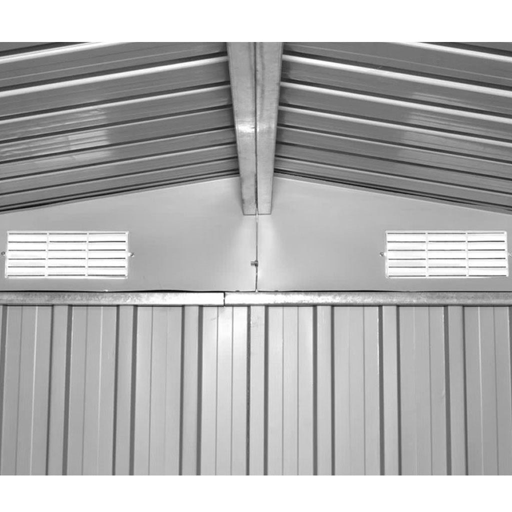 BM670 Heavy Duty Garden Shed Tool Storage 2.57x3.12x1.92M - Weatherproof Outdoor Storage Solution for Gardening Tools, Lawn Equipment & Backyard Organization