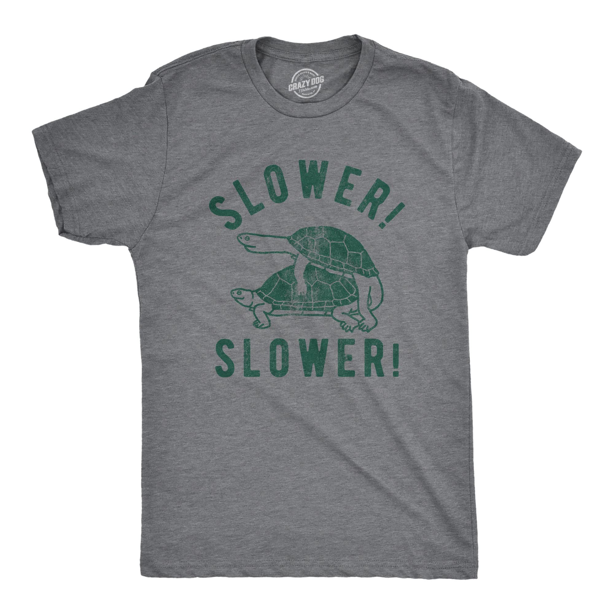 Funny Turtle Sex Joke Graphic Novelty T-Shirt for Men - Slow & Steady Humor Tee - Perfect for Casual Wear, Parties & Gag Gifts