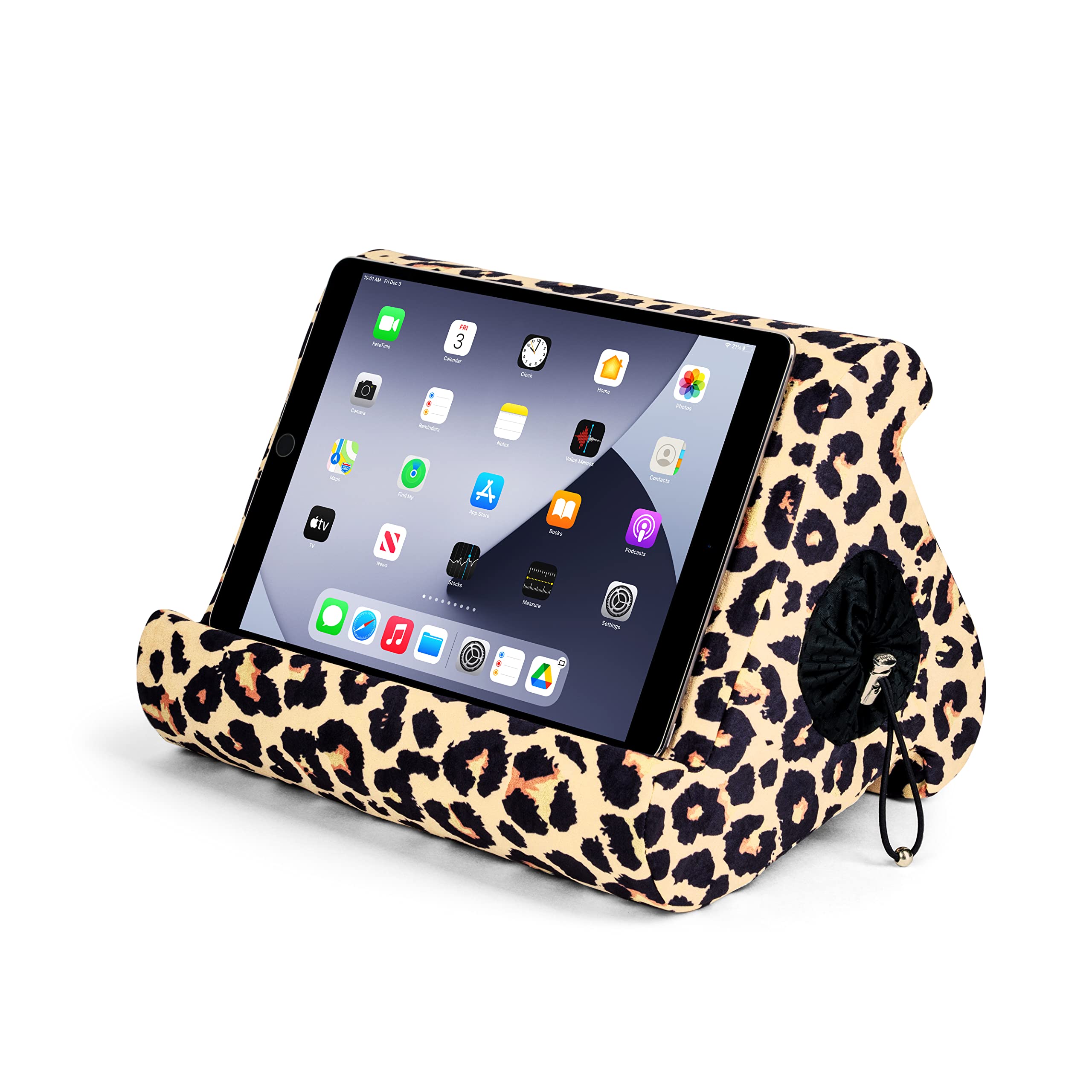 Flippy Tablet Pillow Stand - Adjustable Multi-Angle Lap Desk Holder for iPad Pro 12.9/10.9/10.2, Air, Mini, Kindle Fire & Samsung Galaxy Tablets | Perfect for Reading, Watching Movies & Working in Bed, Couch or Office (Def Leopard Design)