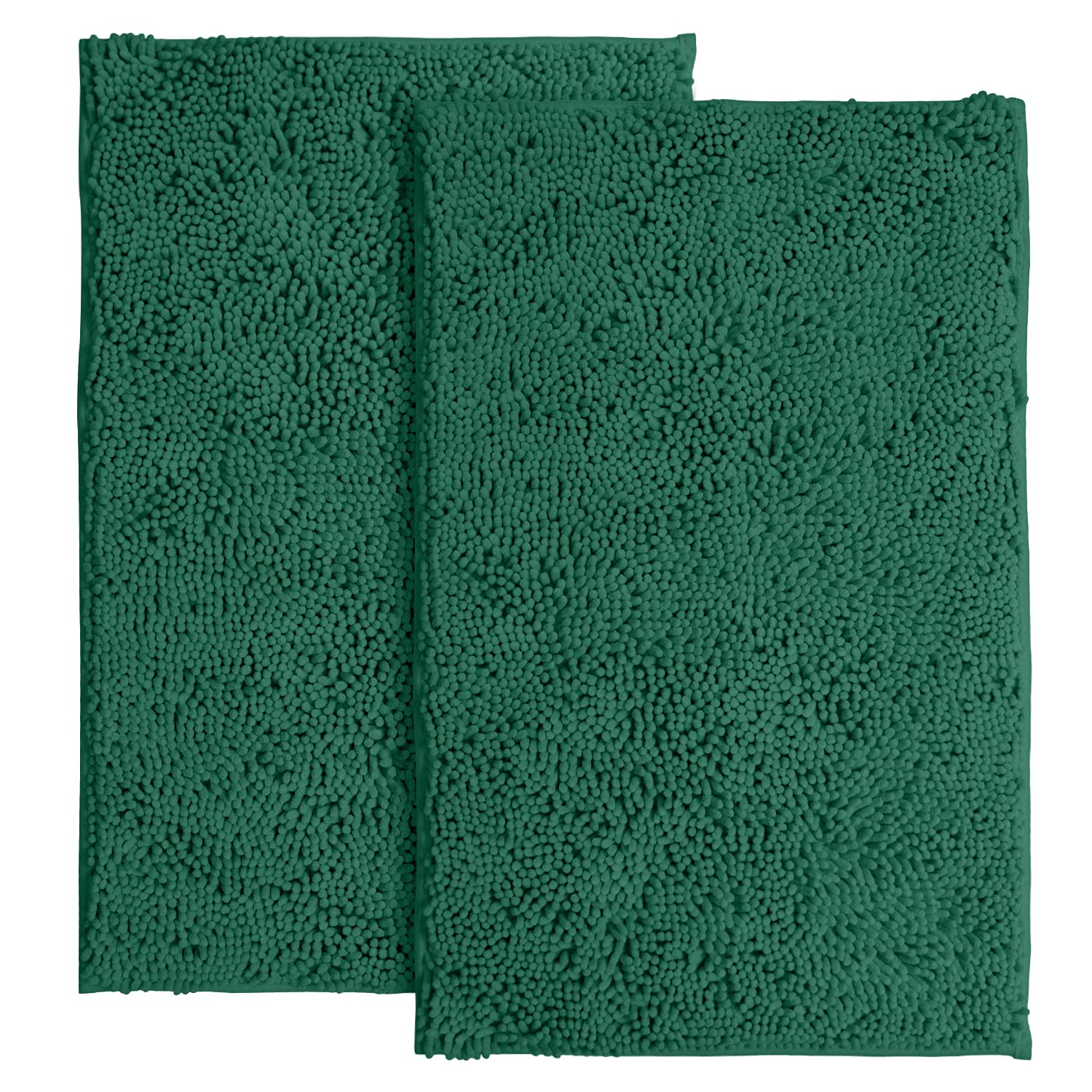 LuxUrux Ultra Soft Plush Bath Mat Set - Super Absorbent Chenille Microfiber Bathroom Rug (15