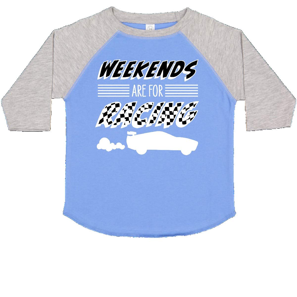 Inktastic Weekends Are for Racing - Race Car Silhouette Toddler T-Shirt - Comfortable Cotton Kids Tee for Boys & Girls - Perfect for Birthday Gifts, Playdates & Family Outings