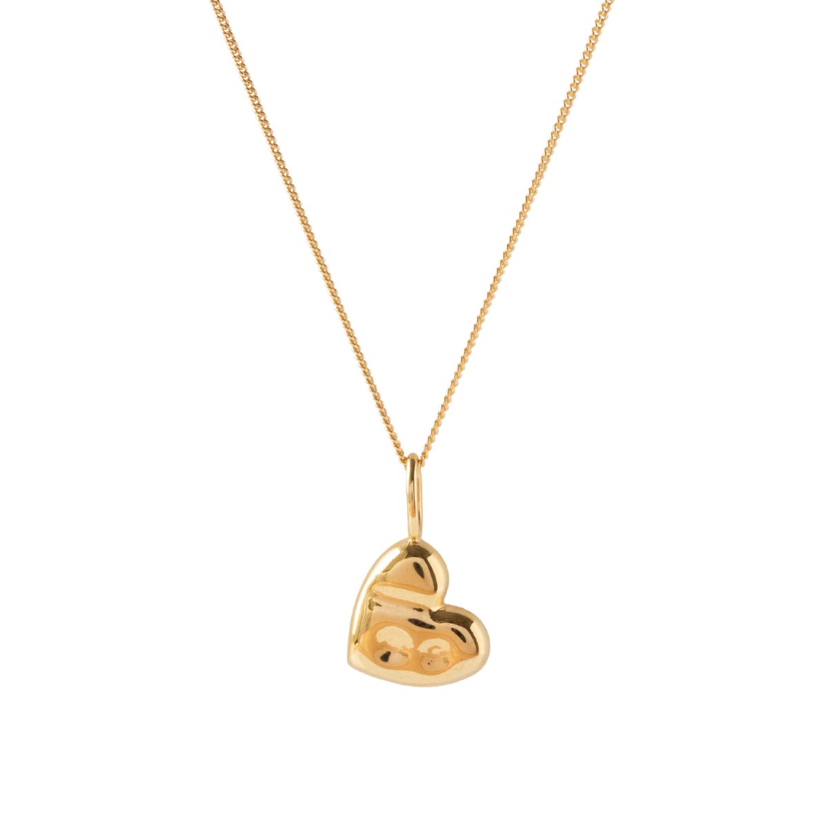 Fearless Heart Pendant Necklace - 14K Gold Plated Inspirational Jewelry for Women, Gift for Her, Valentine's Day, Anniversary & Everyday Wear