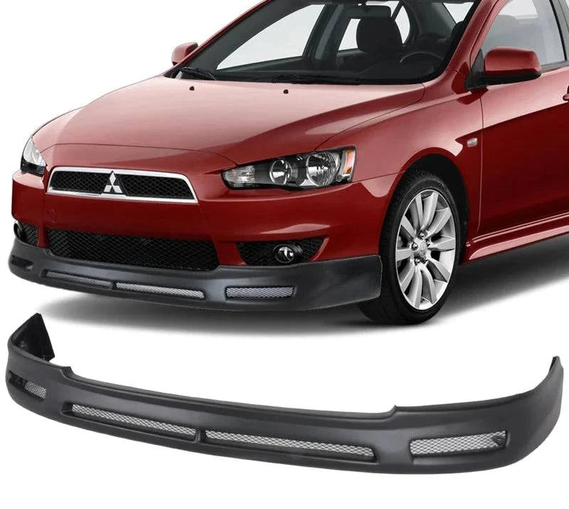 2009-2015 Mitsubishi Lancer ES B-Style Front Bumper Lip Spoiler - Unpainted PP Material for Enhanced Aerodynamics & Sporty Look | Perfect for Car Enthusiasts & Street Racing