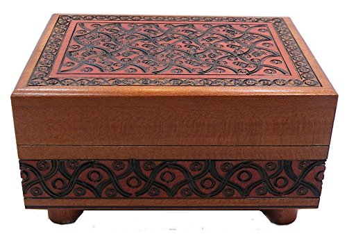 Handcrafted Artistic Wooden Puzzle Box - Unique Secret Storage for Jewelry & Keepsakes - Perfect for Gifts, Home Decor & Brain Teaser Games