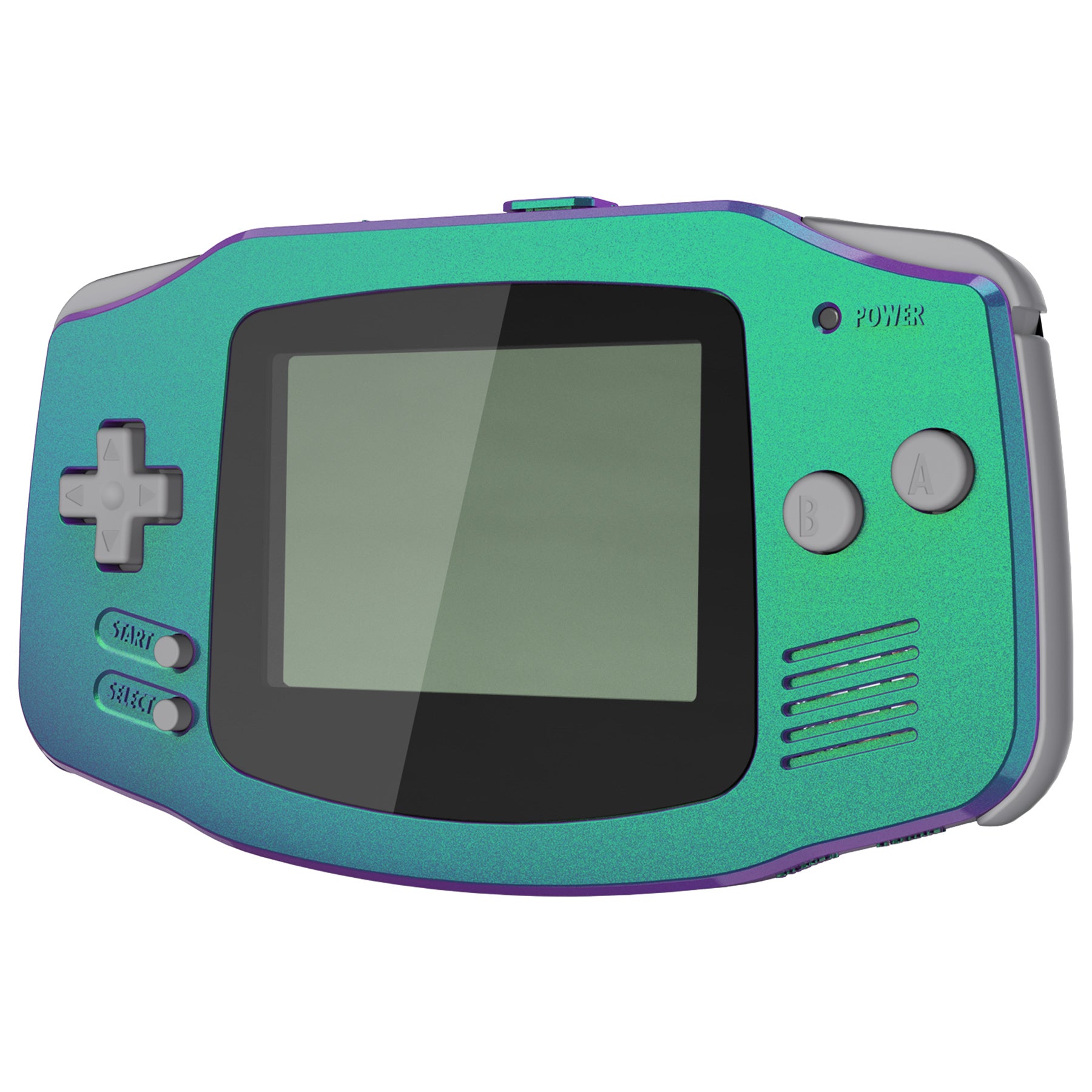 eXtremeRate IPS Ready Upgraded GBA Replacement Shell Kit with Buttons for Gameboy Advance - Compatible with IPS & Standard LCD Screens - Chameleon Green Purple - Perfect for DIY Gaming Console Modding & Retro Gaming Enthusiasts