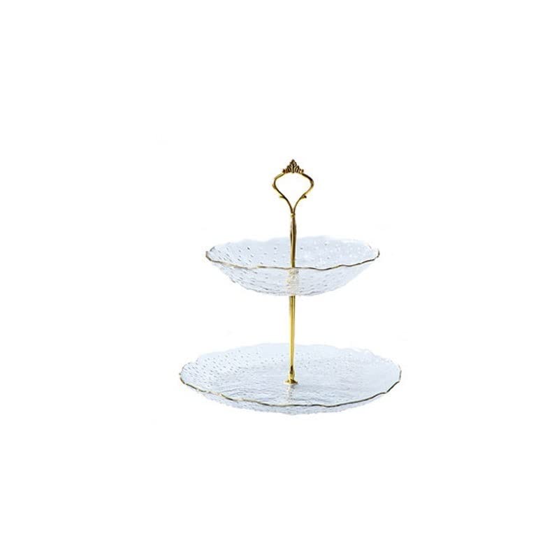 Vintage Glass Multi-Tier Cake Stand - Elegant Dessert Display for Wedding, Party & Home Decor | Perfect for Cakes, Fruits, Snacks & Candy Serving | Ideal for Living Room, Cake Shops & Events