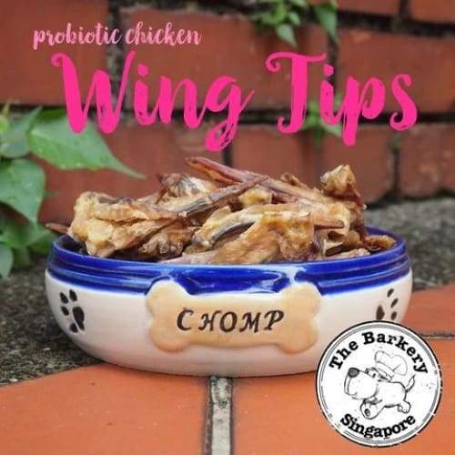 The Barkery Probiotic Chicken Wing Tips Dehydrated Dog Treats - Natural & Healthy Snacks for Small & Large Dogs (2 Sizes) - Perfect for Training Rewards & Dental Health