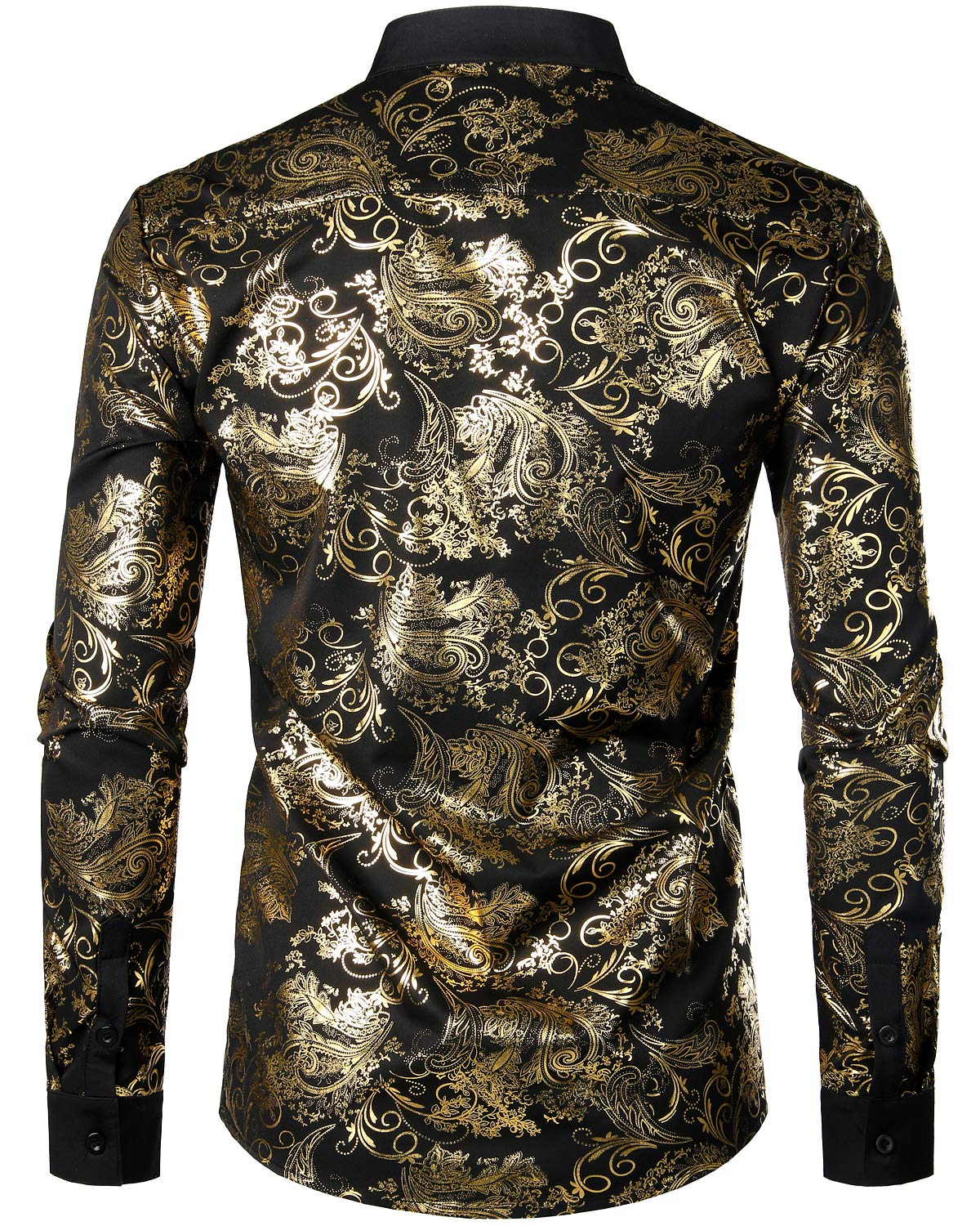 Luxury Men's Paisley Print Dress Shirt - Long Sleeve Casual Button Down Shirt for Business & Formal Wear | Office, Party & Wedding Attire