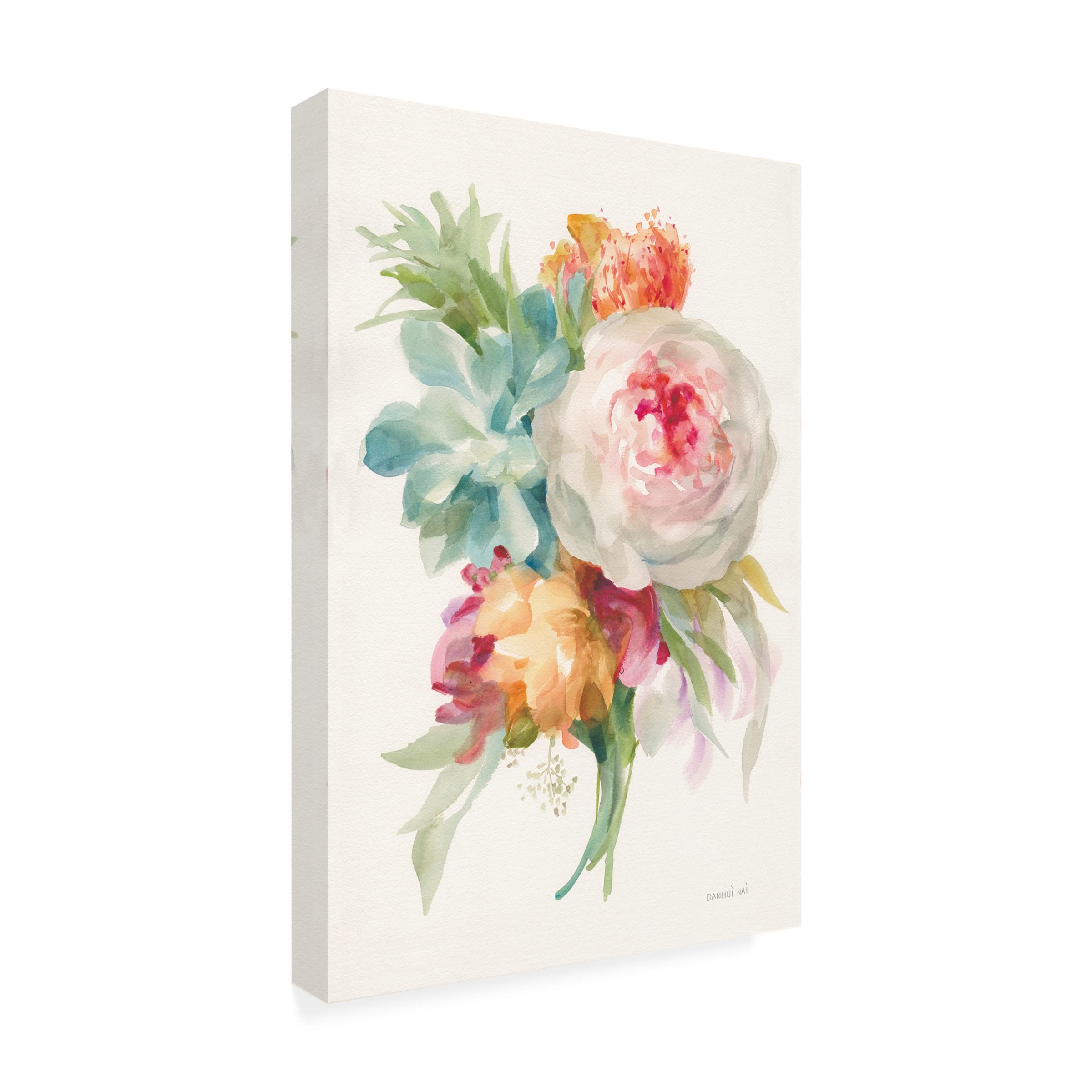 Michael Mullan Floral World Pink Canvas Art Print - 16x24 Inches Framed Wall Decor for Living Room, Bedroom & Office | Trademark Fine Art Collection