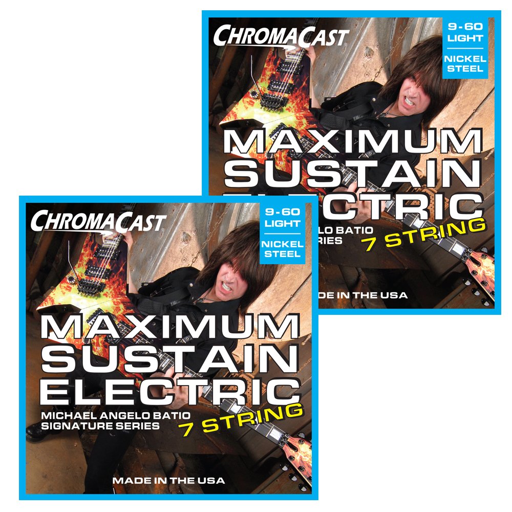**ChromaCast MAB Signature Series CC-GS-MS-L-MAB-2PK 7-String Electric Guitar Strings - Maximum Sustain, 2-Pack - Perfect for Metal, Rock & Extended Range Playing**
