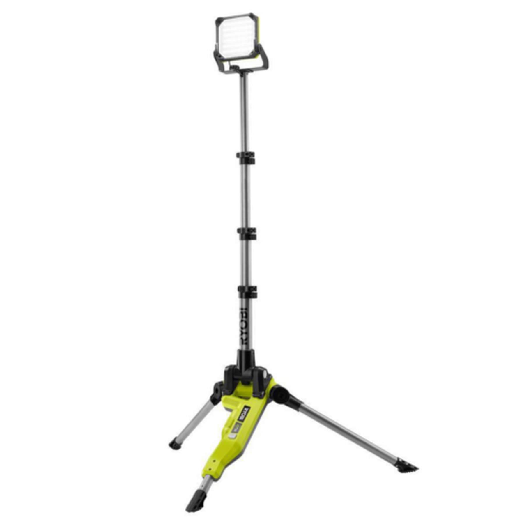RYOBI 18V ONE+ Cordless Hybrid Tripod Stand Light - Bright LED Work Light for Construction, Camping & Emergency Use - Tool Only (Battery Not Included)