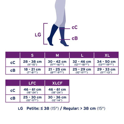 BSN Jobst Relief Knee High Moderate Compression Stockings for Women & Men - X Large Size - 20-30 mmHg Support for Circulation, Swelling, Varicose Veins - Perfect for Travel, Work, Nursing & Daily Comfort