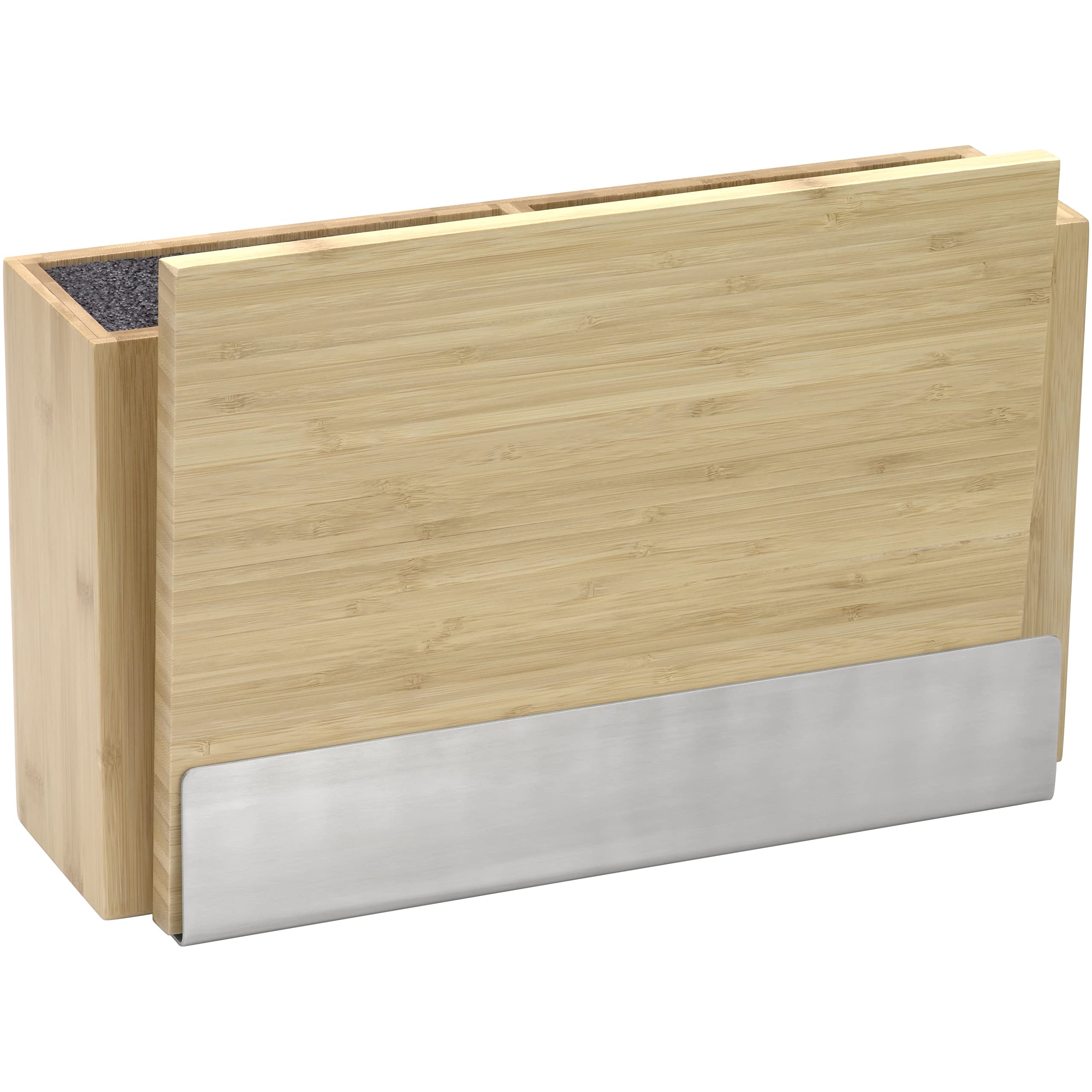 WMF 3-in-1 Knife Block Set with Utensil Holder & Cutting Board - Bamboo Wood Storage for 3-4 Knives, Kitchen Tool Organizer - Perfect for Countertop Organization & Cooking Prep