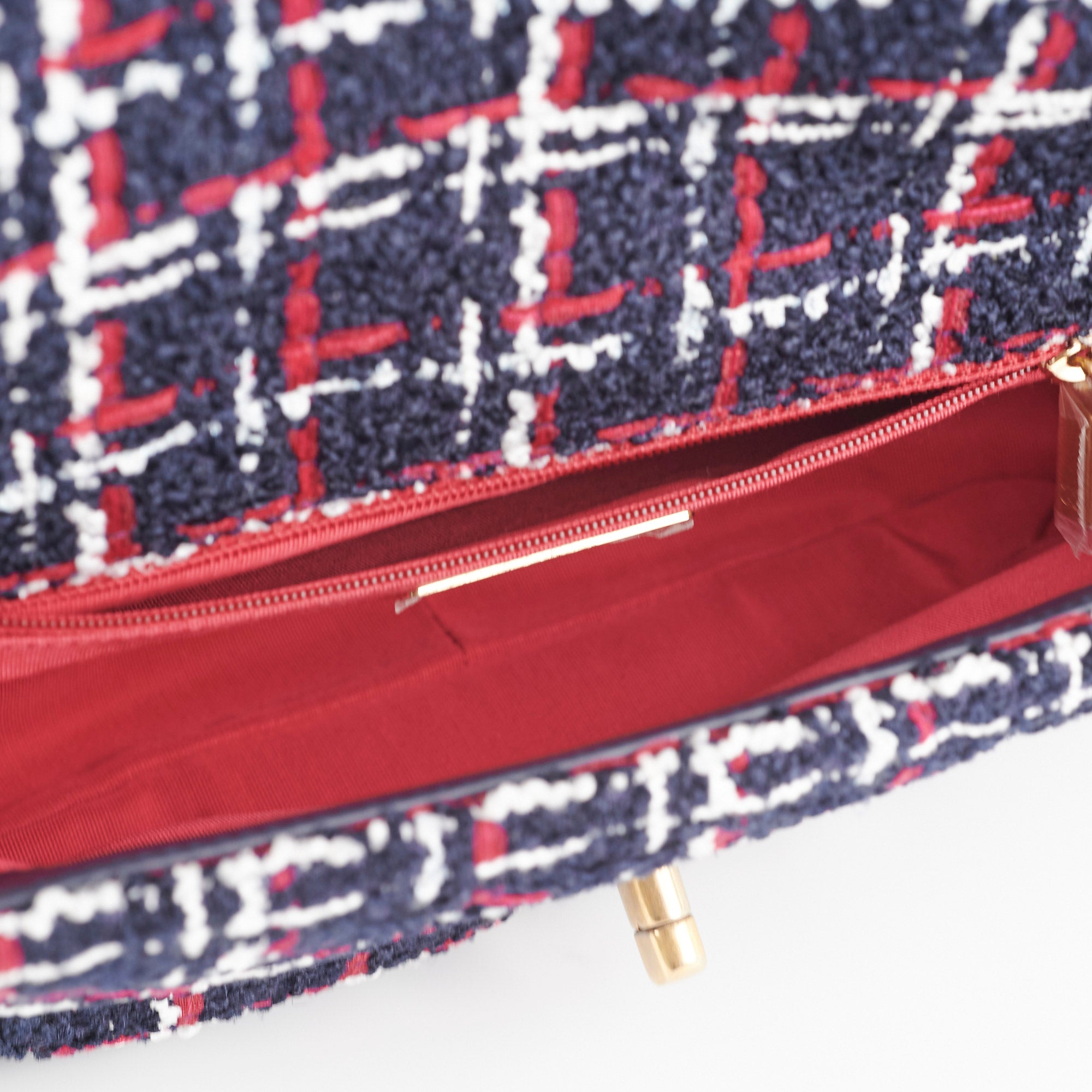 Chanel 19 Small Navy Tweed Shoulder Bag - Luxury Designer Handbag for Women, Perfect for Work, Parties & Everyday Use