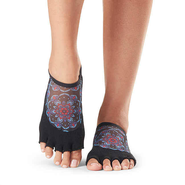 ToeSox Half Toe Luna Grip Socks - Non-Slip Yoga Socks for Pilates, Barre & Dance - Ideal for Studio Workouts & Home Fitness