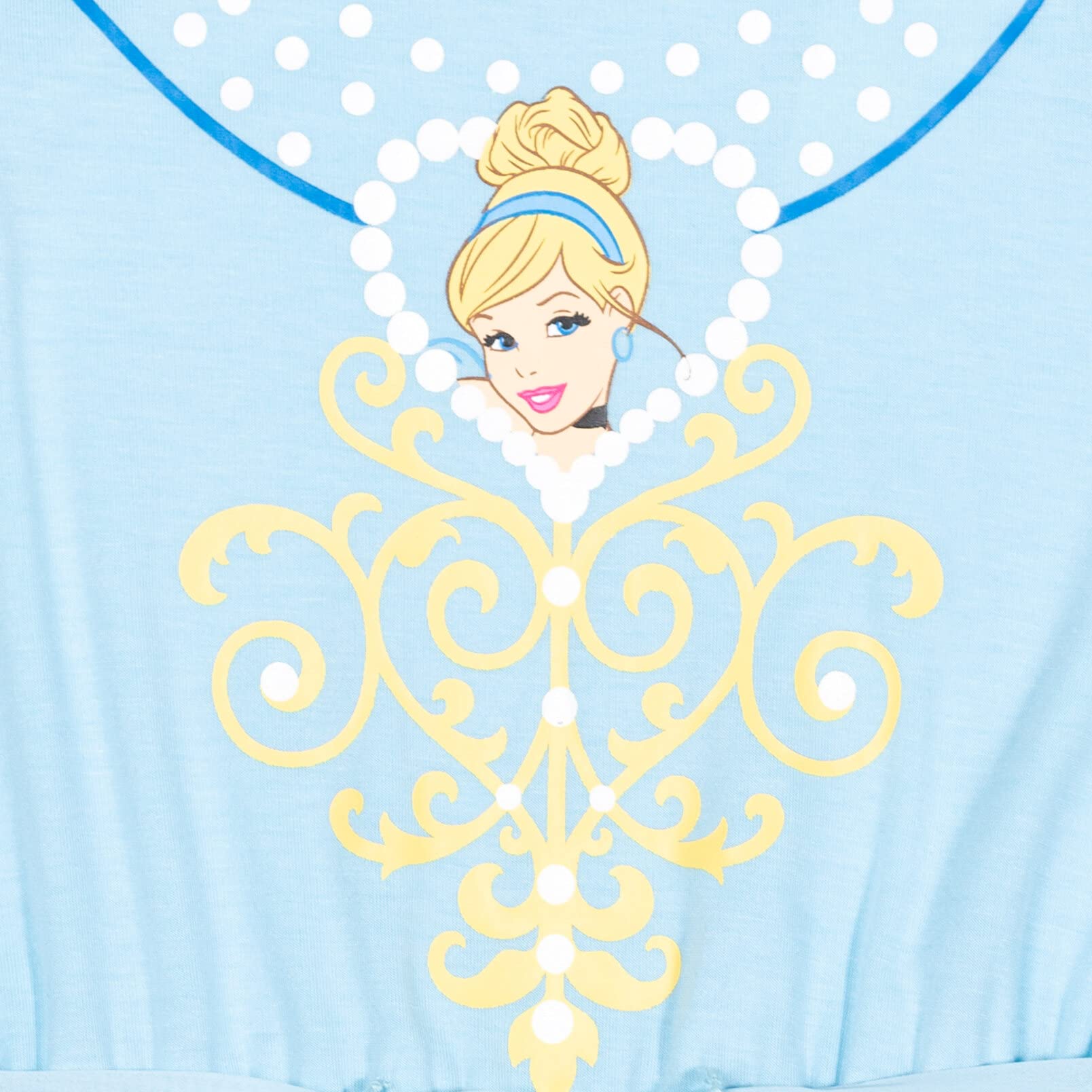 Disney Princess Girls Romper with Skirt Overlay - Cute Toddler to Big Kid Outfit for Birthday, Party & Dress Up Play