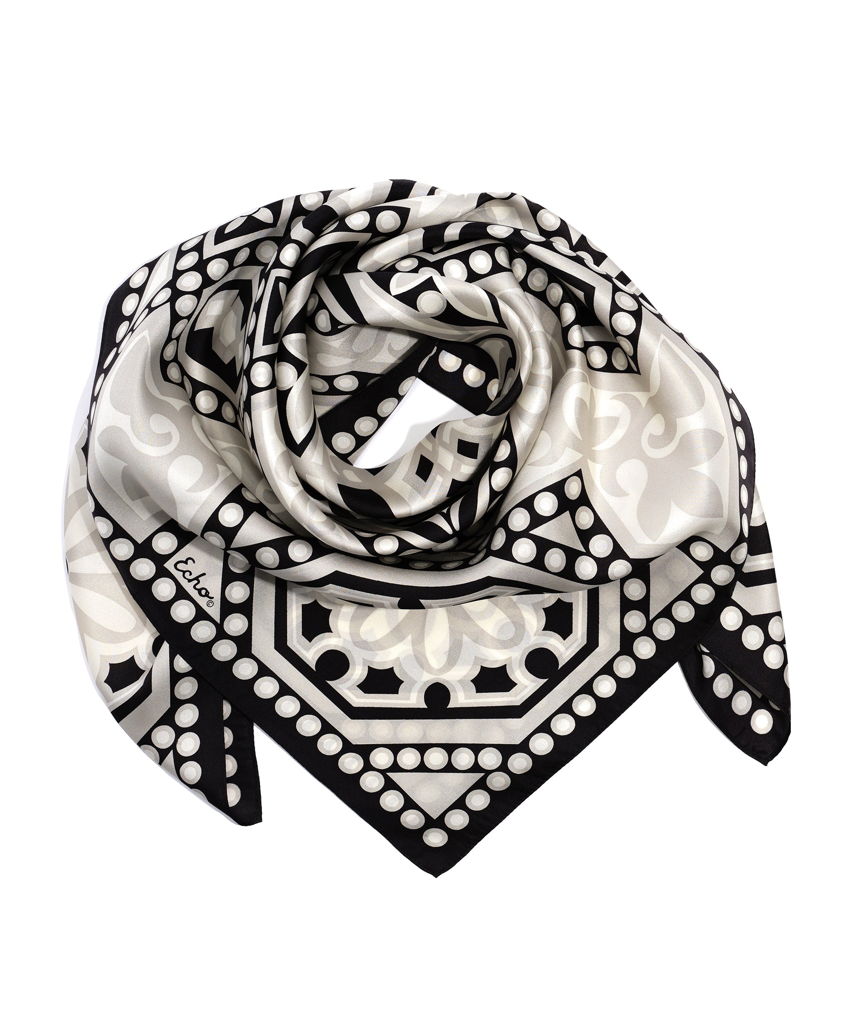 The Marquee 35 Silk Square Scarf - Premium Fashion Accessory for Women, Elegant Gift for Mother's Day, Wedding & Special Occasions