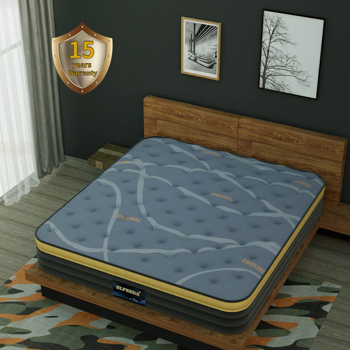Elfreda 12 Inch Full Mattress - Hybrid Pillow Top with Memory Foam & Pocket Springs - Firm Support & Pressure Relief - Full Size Mattress in a Box - Perfect for Back Pain Relief & Guest Bedrooms