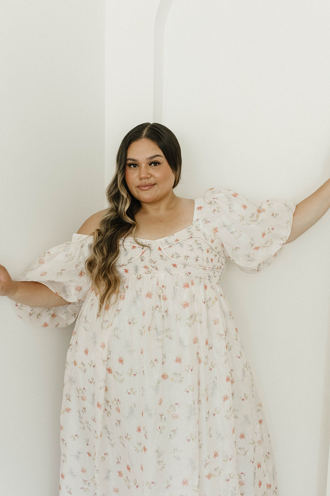 Harlow Maxi Dress - Tiny Pink Floral Print, Bump Friendly Maternity Dress, Inclusive Sizing S-3XL for Women | Perfect for Summer Weddings, Beach Vacations & Casual Outings